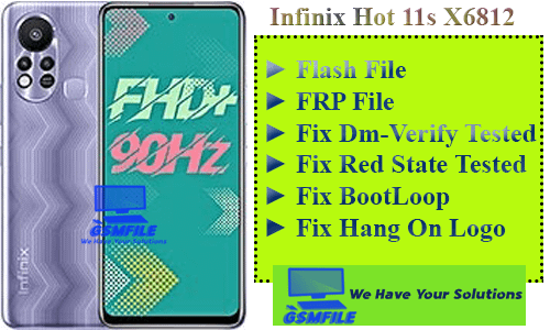 Infinix Hot 11s X6812 Flash File Stock Rom Download